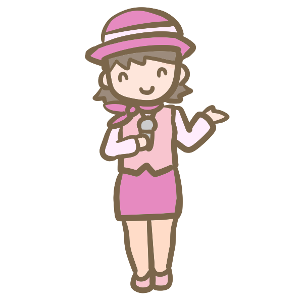 バスガイド マイク のイラスト かわいいフリー素材が無料のイラストレイン