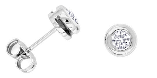 Originalfoto BRILLANT-DIAMANT-OHRSTECKER WEISSGOLD