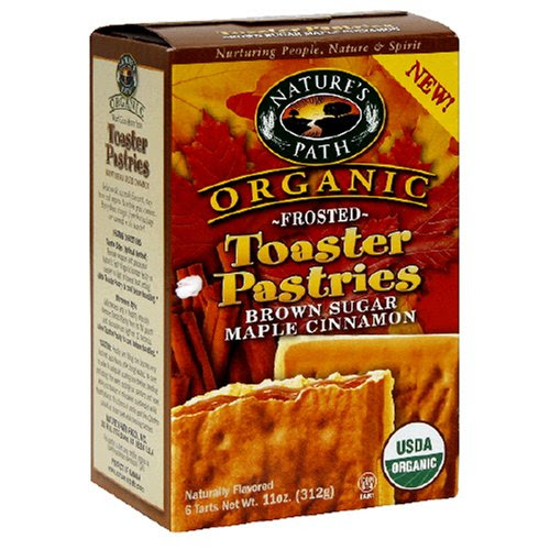 Nature's Path Organic Toaster Pastries, Frosted Brown Sugar Maple Cinnamon, 6-Count Boxes (Pack of 12)