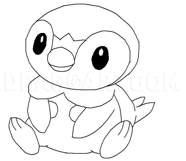 coloring pokemon pages piplup pokemon cute pages coloring