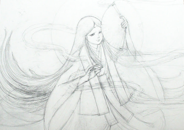 イラスト 絵画 かぐやひめ を描きました エイミーのアトリエ