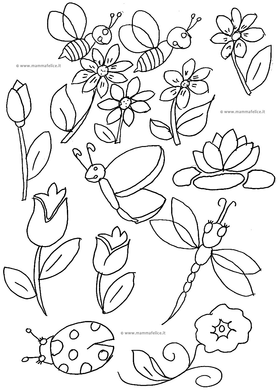 Disegni da stampare e colorare La Primavera