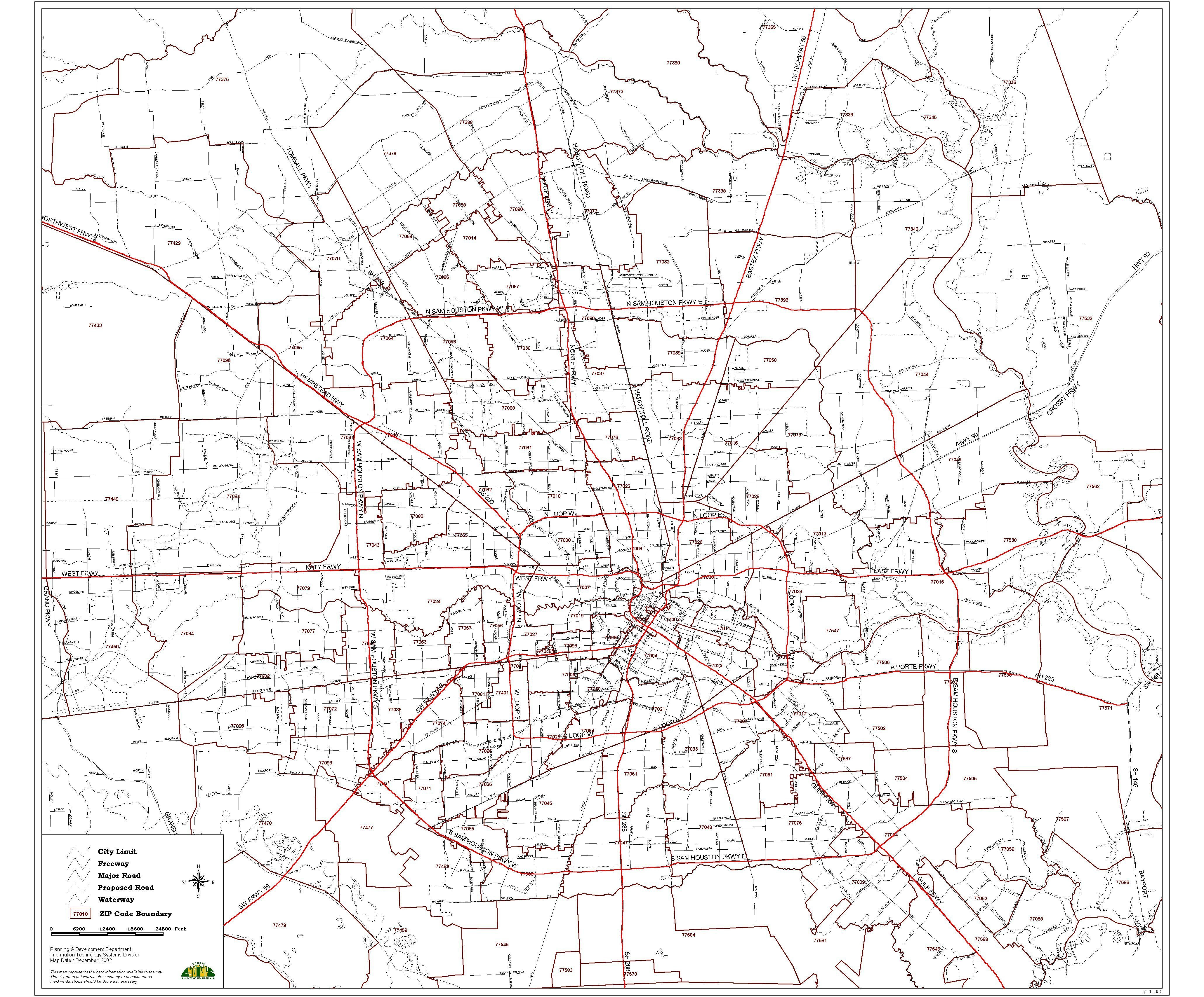 Zip Code Map Of Houston Area