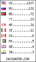 visitors by country counter