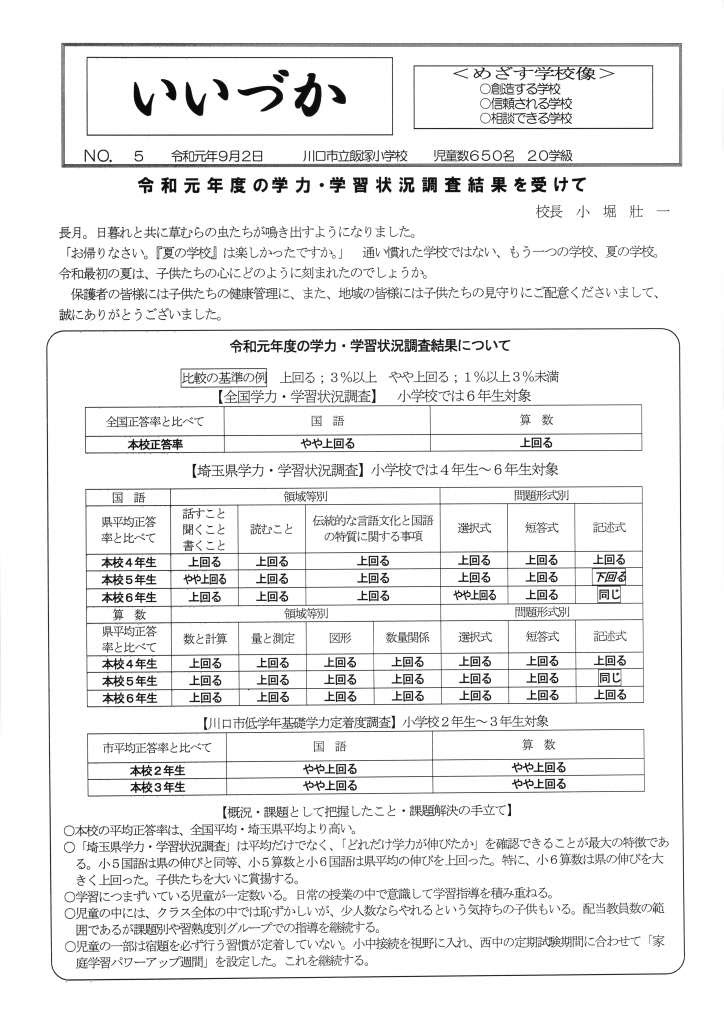 19 飯塚小学校 公式ホームページ 埼玉県川口市 ページ 14