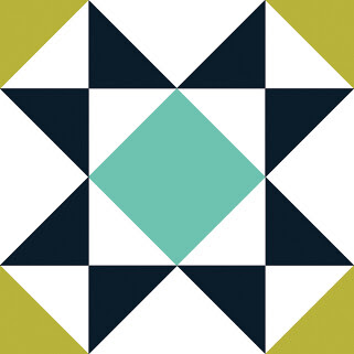 Half-Square Triangle Block of the Month January Quilt Block Tutorial - In Color Order