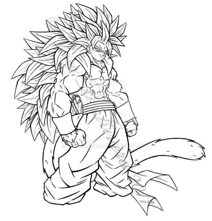 Dessin De Sangoku Super Sayen 4