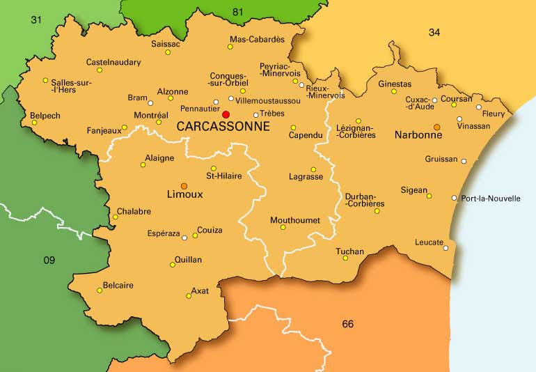 Le Splaf Carte De L Aude