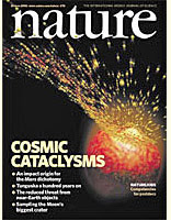 Cover of the 26 June 2008 edition of Nature, which focused on the evidence for cataclysm in the early solar system