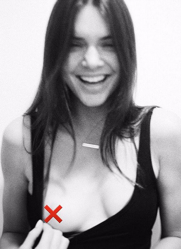 Kendall Jenner exposing boob