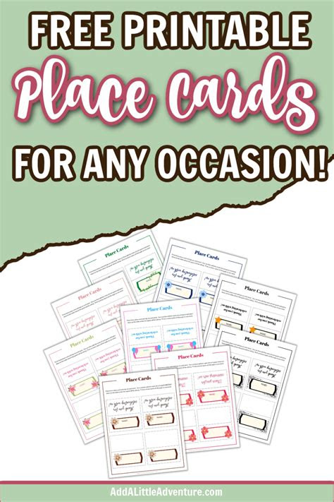 Choose from professional document template examples online with premade guests' names, table numbers, titles, meal . printable place cards add a little adventure printable place cards