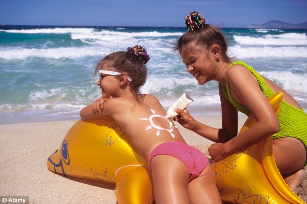 Four per cent of parents admitted to not using any sun protection on their children 