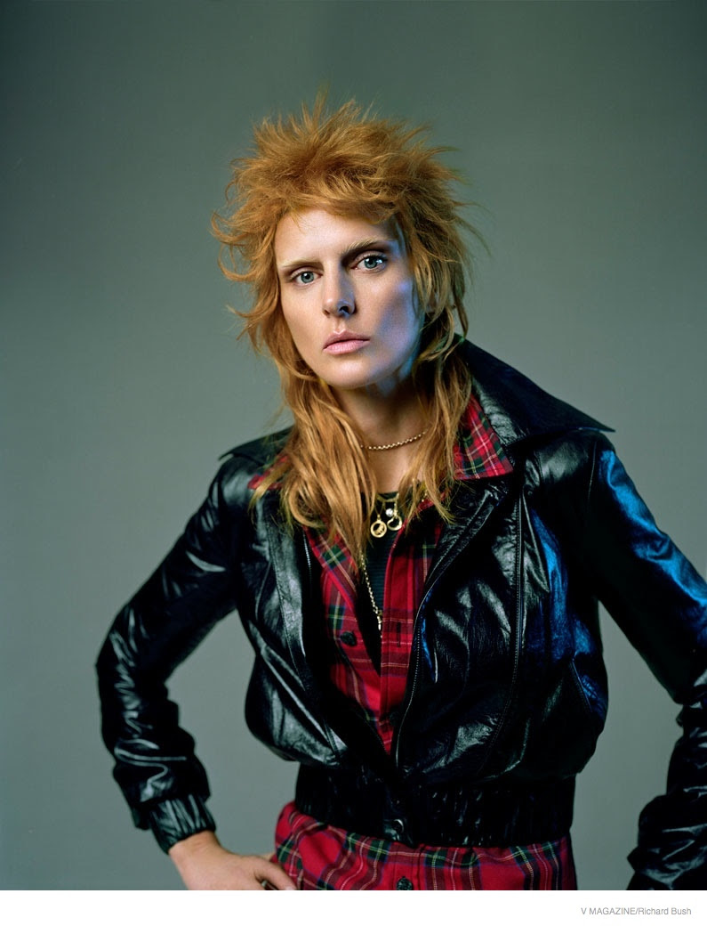 Stella Tennant Models Glam Rock Fashion Looks for V Magazine Stella Tennant Models Glam Rock Fashion Looks for V Magazine