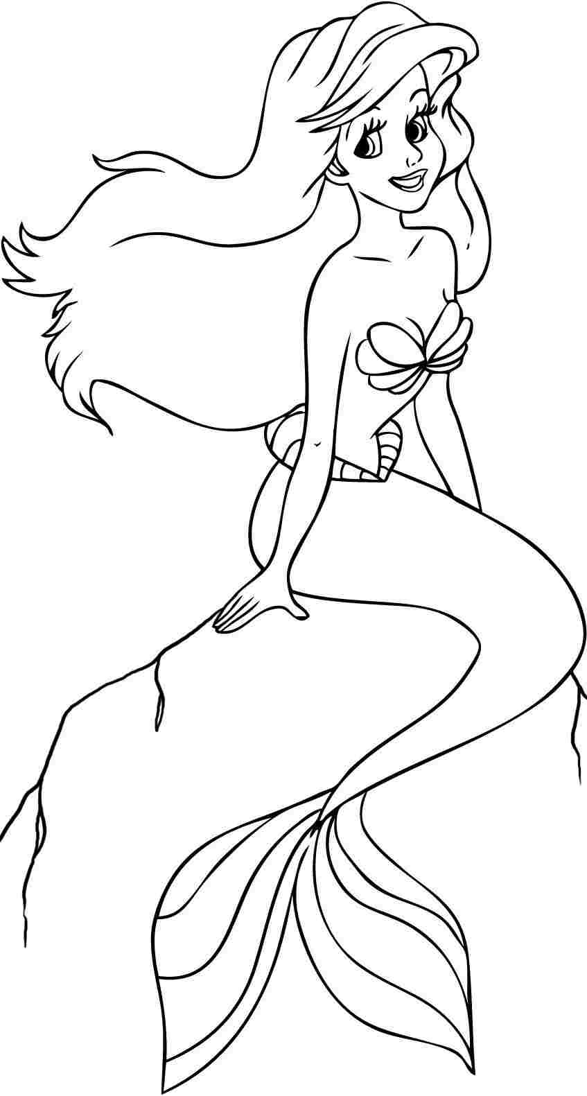 Download Ariel Coloring Pages Disney - Coloring Home