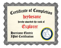 IPv6 Certification Badge for heybesane