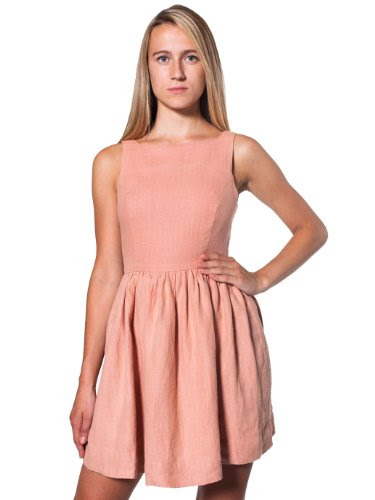 American Apparel Linen Sun Dress Medium Desert