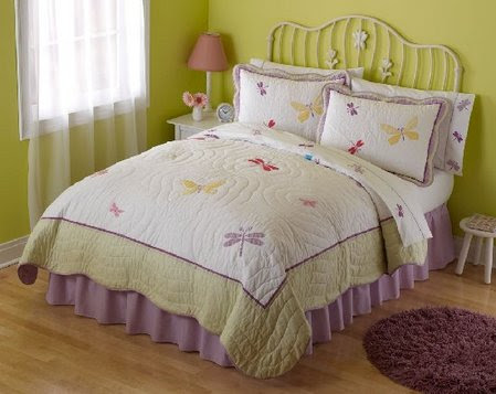 Dragonfly Butterfly Quilt Set - Girls' bedroom ideas