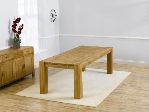 Venice solid oak furniture large 12 seater extending dining table