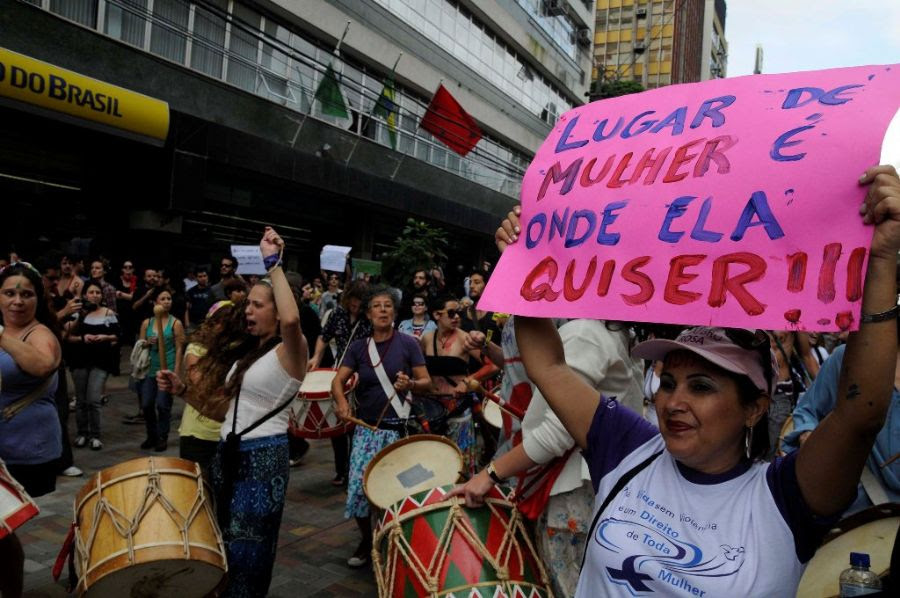 Mulheres protestaram contra o machismo e violência contra a mulher  / Anderson Coelho/Futura Press