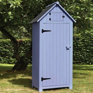 Tall Wooden Sentry Box Garden Small Tool Storage SHED 