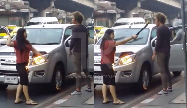 Padah keluar melepak tak bagitahu, isteri hayun parang pada suami suruh balik