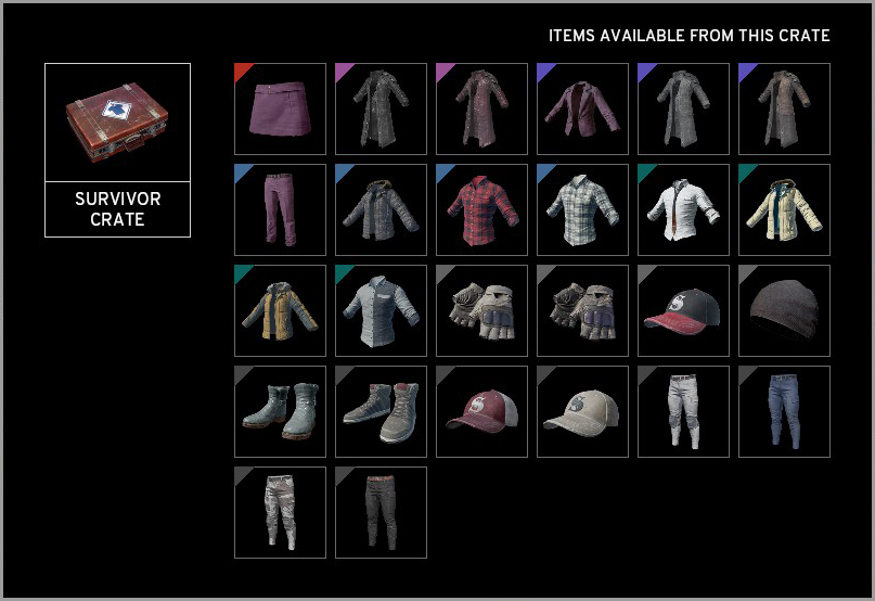 Pubg スカートの出現確率やら クレートのまま売ったほうが得なのか調べてみました