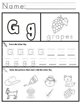 One effective method to enhance letter recognition is through name tracing practice worksheets. letter g worksheets by kindergarten swag teachers pay teachers
