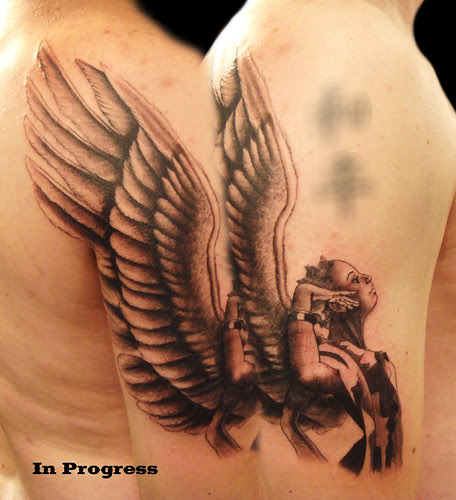  African angel Tattoo 