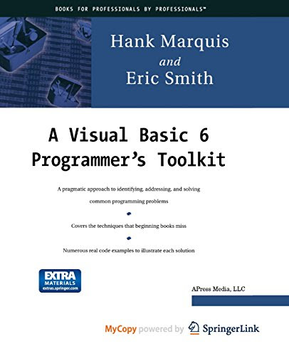 A Visual Basic 6 Programmer's Toolkit, by Hank Marquis, Eric A. Smith