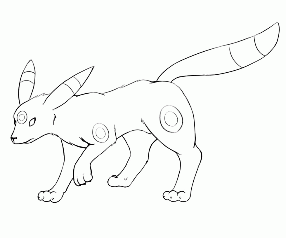 Umbreon Coloring Page - Coloring Home