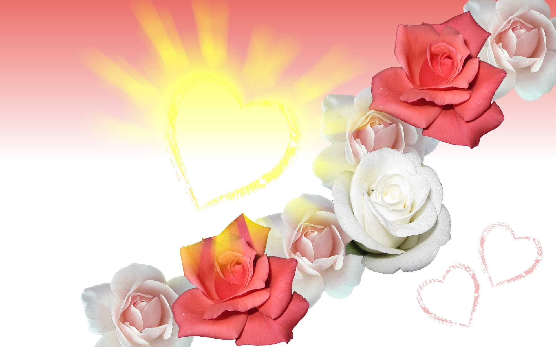 Flower rose with heart of God wallpaper All flower all nature are made by 