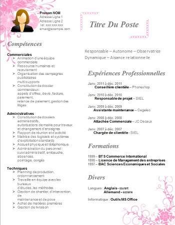 Exemple de cv vendeuse polyvalente