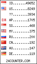 visitors by country counter