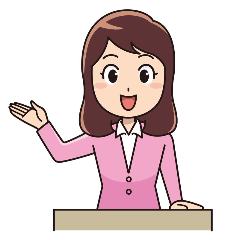 教壇に立つ女性の先生 無料イラスト素材 イラスト素材図鑑