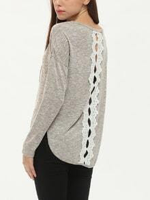 Apricot Long Sleeve High Low T-Shirt