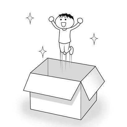 イラスト英語 Think Outside The Box 自由な発想で考える Jpg