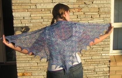 wisteria shawl model