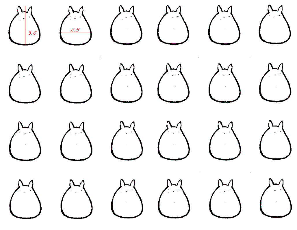マカロン 型紙 印刷 無料の折り紙画像