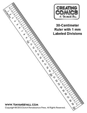 centimeter ruler template creating comics