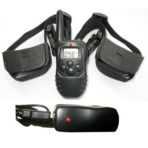 Image of For One to Two dogs Remote Control Dog Training Transmitter & Rechargeable Collar , 100 Level Shock and Vibration