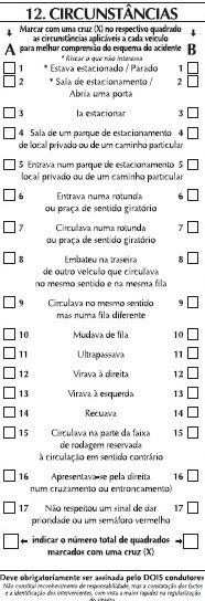 Declaração amigável de acidente automóvel - Economias