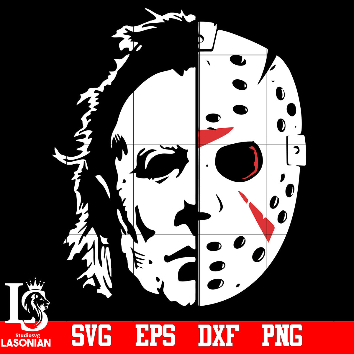 Download Jason Michael Myers Cut Files Silhouette Jason Mask Svg Eps Dxf Png Lasoniansvg