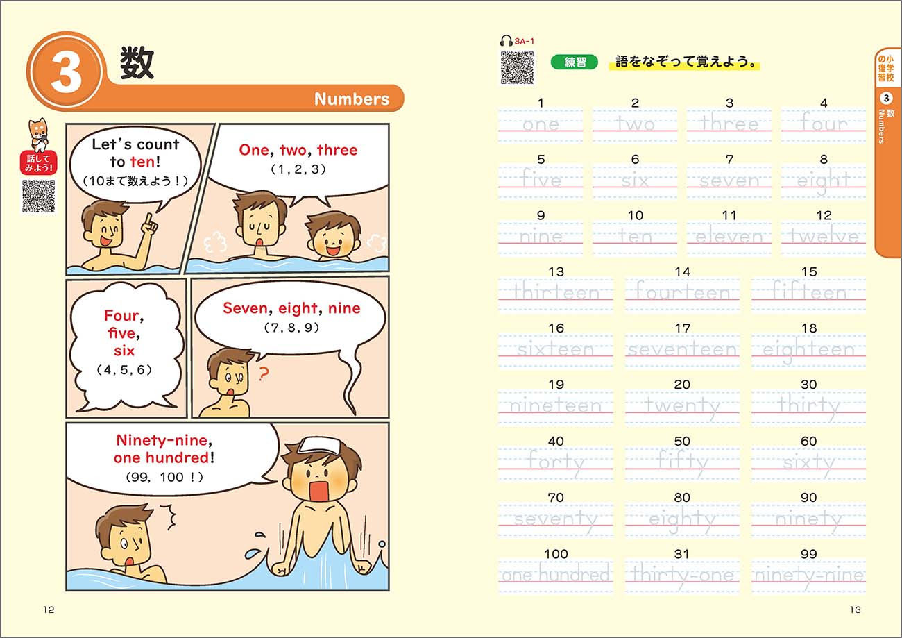 小学英語の復習 中学英語のさきどりノート 内容を見る 小学校の復習 チャート式の数研出版