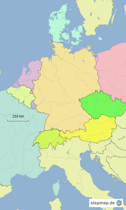 Deutschland und Nachbarländer von sarah-sch - Landkarte ...