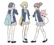 三人 女子高生 制服 オリジナル Pixiv年鑑 B