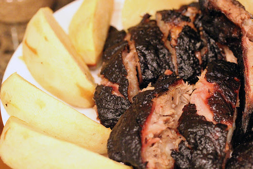 Smoked tamarind pork ribs with slow-roasted apple