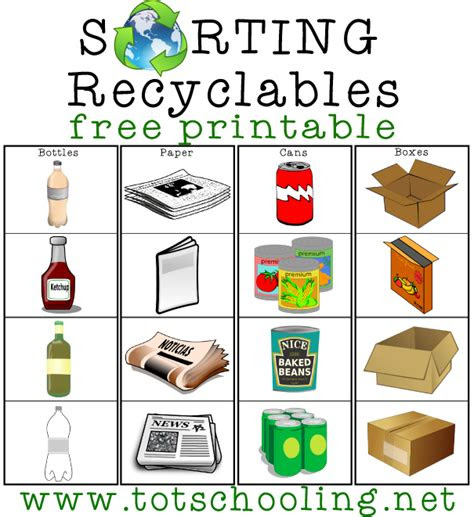  recycling worksheets for preschoolers