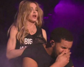 Madonna still throwing shade at Drake over that kiss, still mad at him!