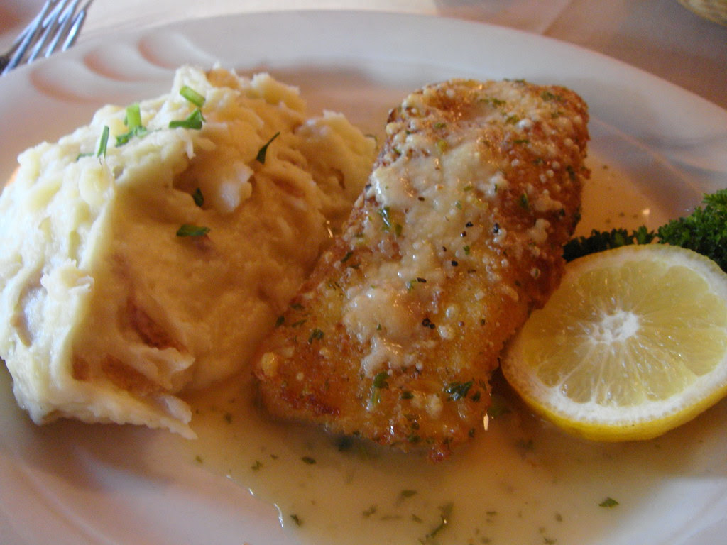 Almond crusted halibut