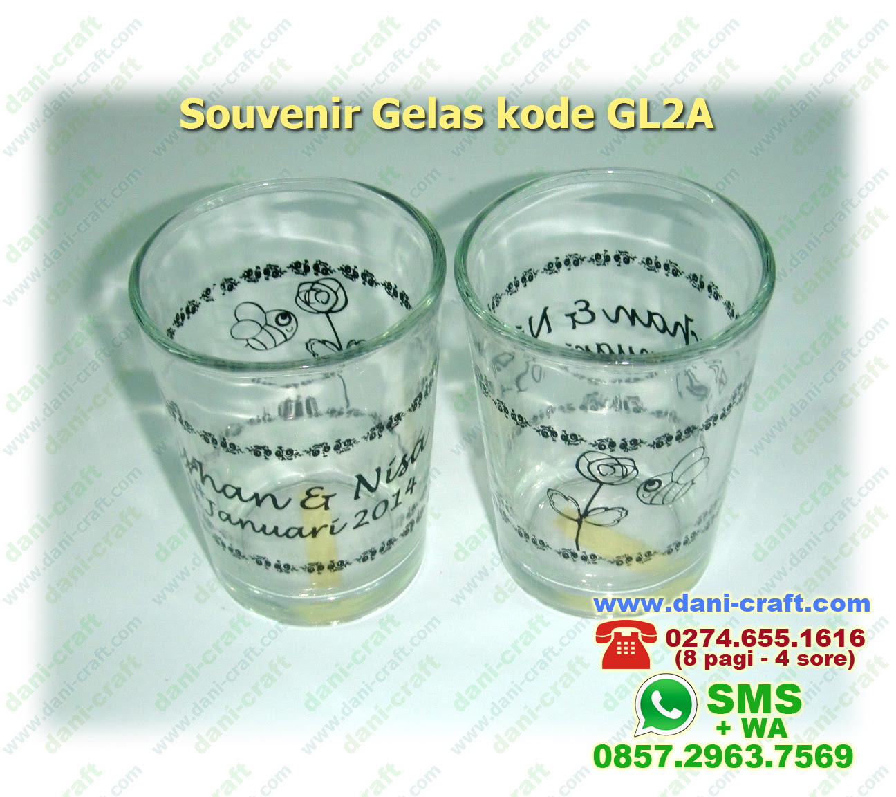 Gambar Gelas  Souvenir Pernikahan